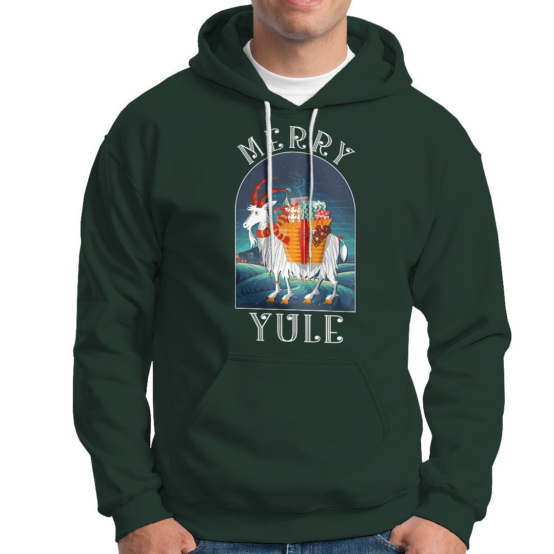 Yule Goat Jul Nordic Yuletide Merry Christmas Hoodie - Wonder Print Shop