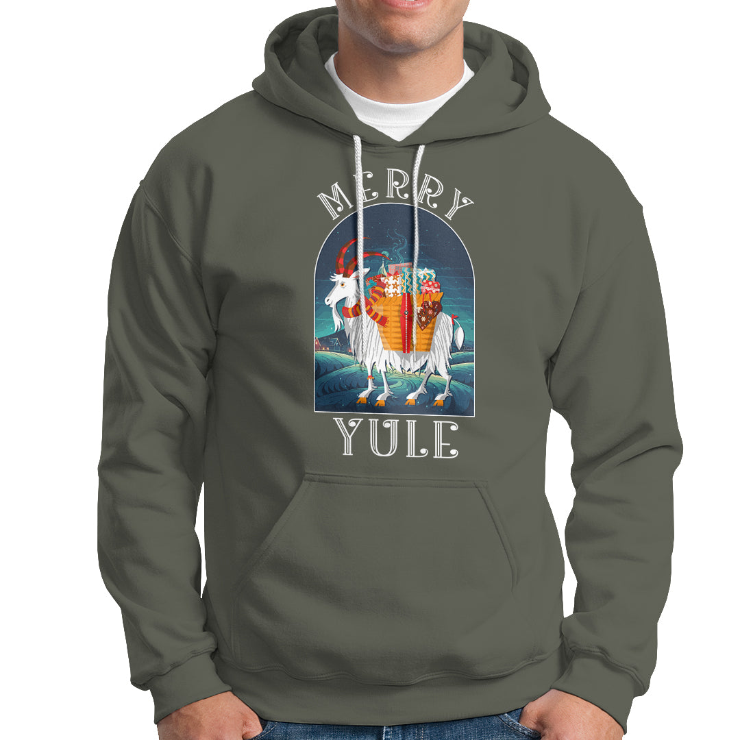 Yule Goat Jul Nordic Yuletide Merry Christmas Hoodie - Wonder Print Shop