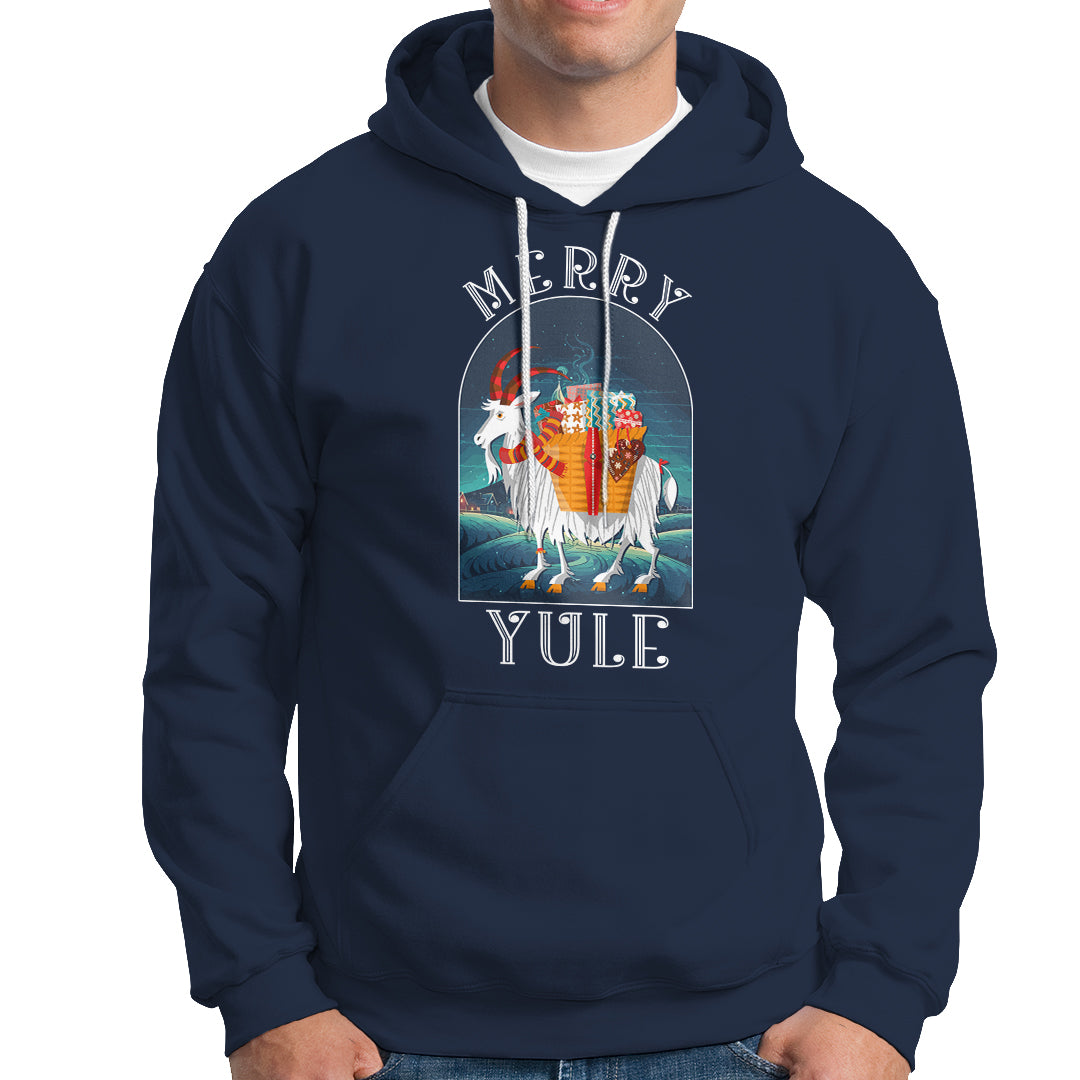 Yule Goat Jul Nordic Yuletide Merry Christmas Hoodie - Wonder Print Shop