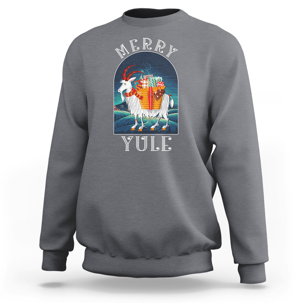 Yule Goat Jul Nordic Yuletide Merry Christmas Sweatshirt - Wonder Print Shop