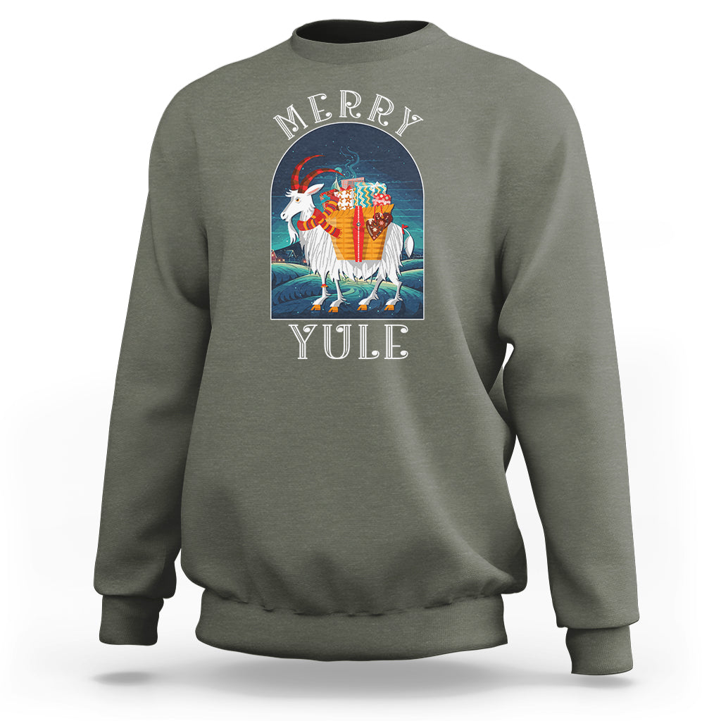 Yule Goat Jul Nordic Yuletide Merry Christmas Sweatshirt - Wonder Print Shop