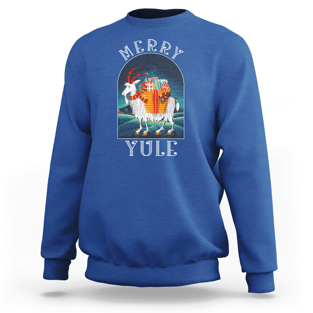 Yule Goat Jul Nordic Yuletide Merry Christmas Sweatshirt - Wonder Print Shop