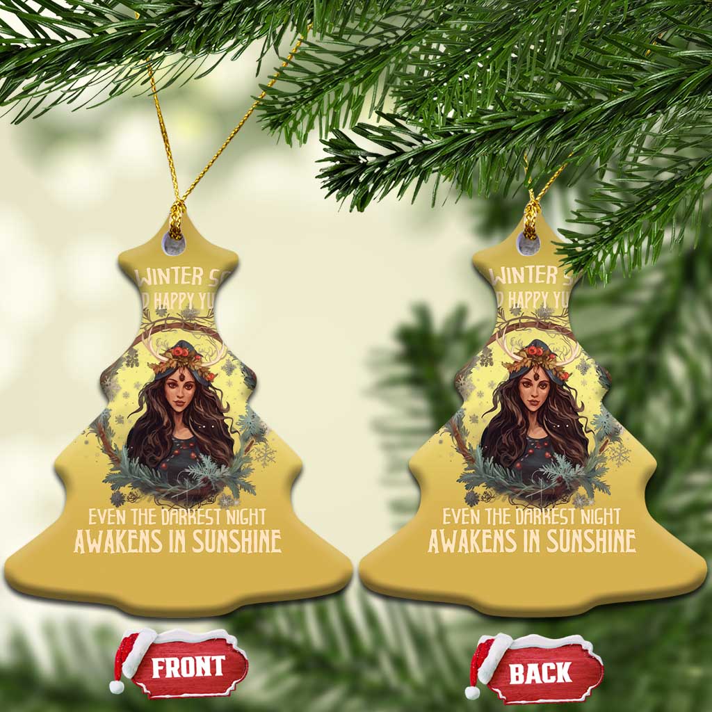 Yule Christmas Ornament Merry Winter Solstice Awakens In Sunshine - Wonder Print Shop