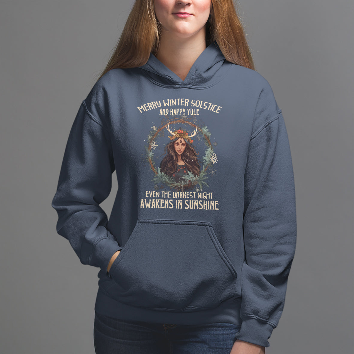 Merry Winter Solstice And Happy Yule Fairy Awakens In Sunshine Hoodie - Wonder Print Shop
