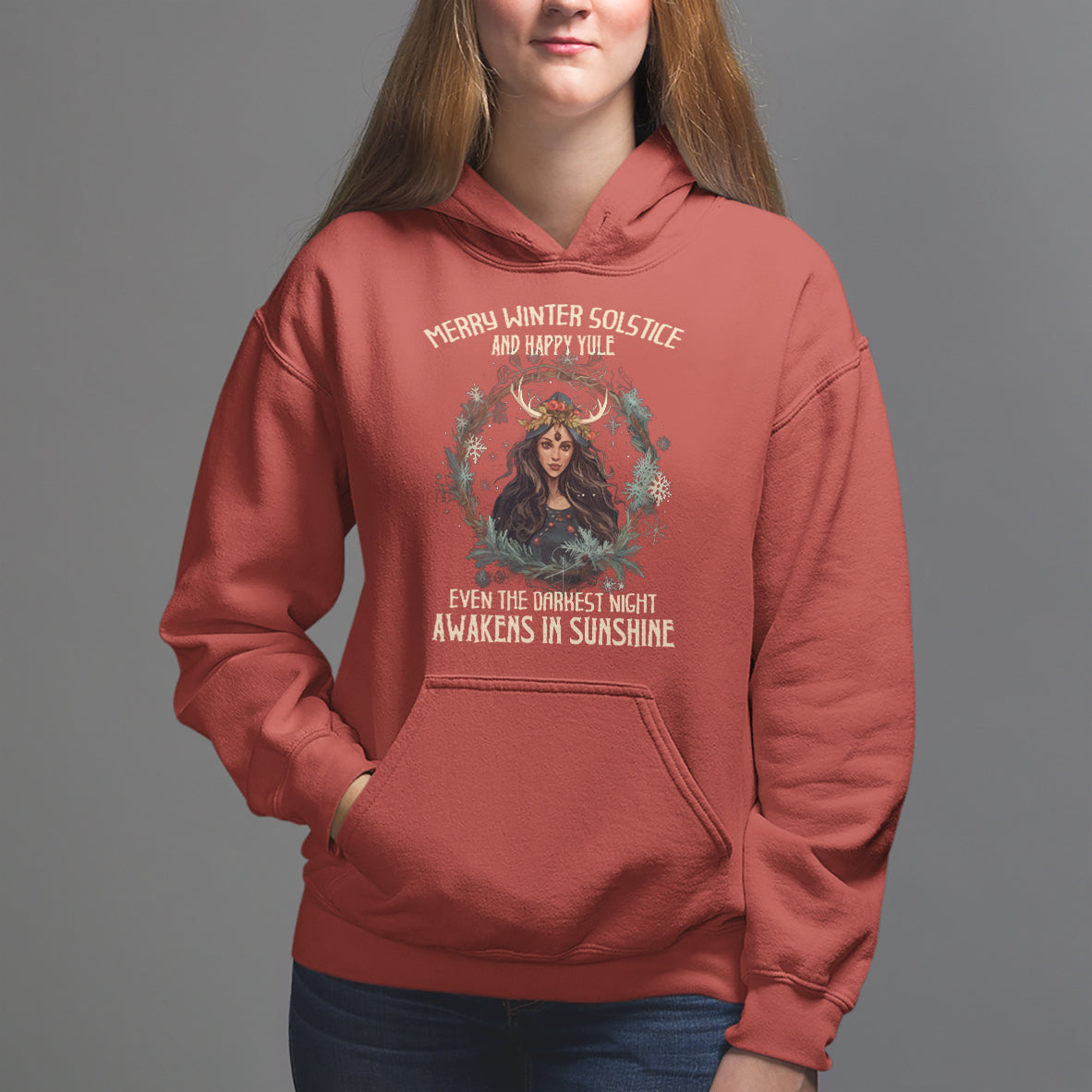 Merry Winter Solstice And Happy Yule Fairy Awakens In Sunshine Hoodie - Wonder Print Shop