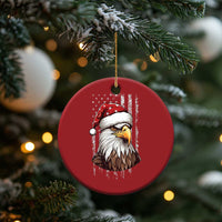 Patriotic Xmas Christmas Ornament Santa Bald Eagle USA Flag Xmas - Wonder Print Shop