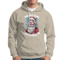 Christmas in the Front Party in the Back USA Patriotic Santa Hoodie - Wonder Print Shop