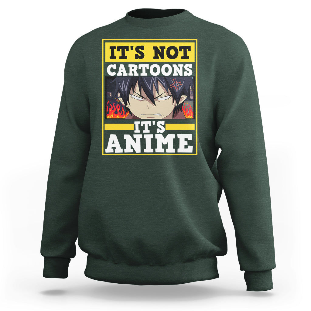 It's Not Cartoons It's Anime Sweatshirt Angry Eyes Japanese Manga - Wonder Print Shop