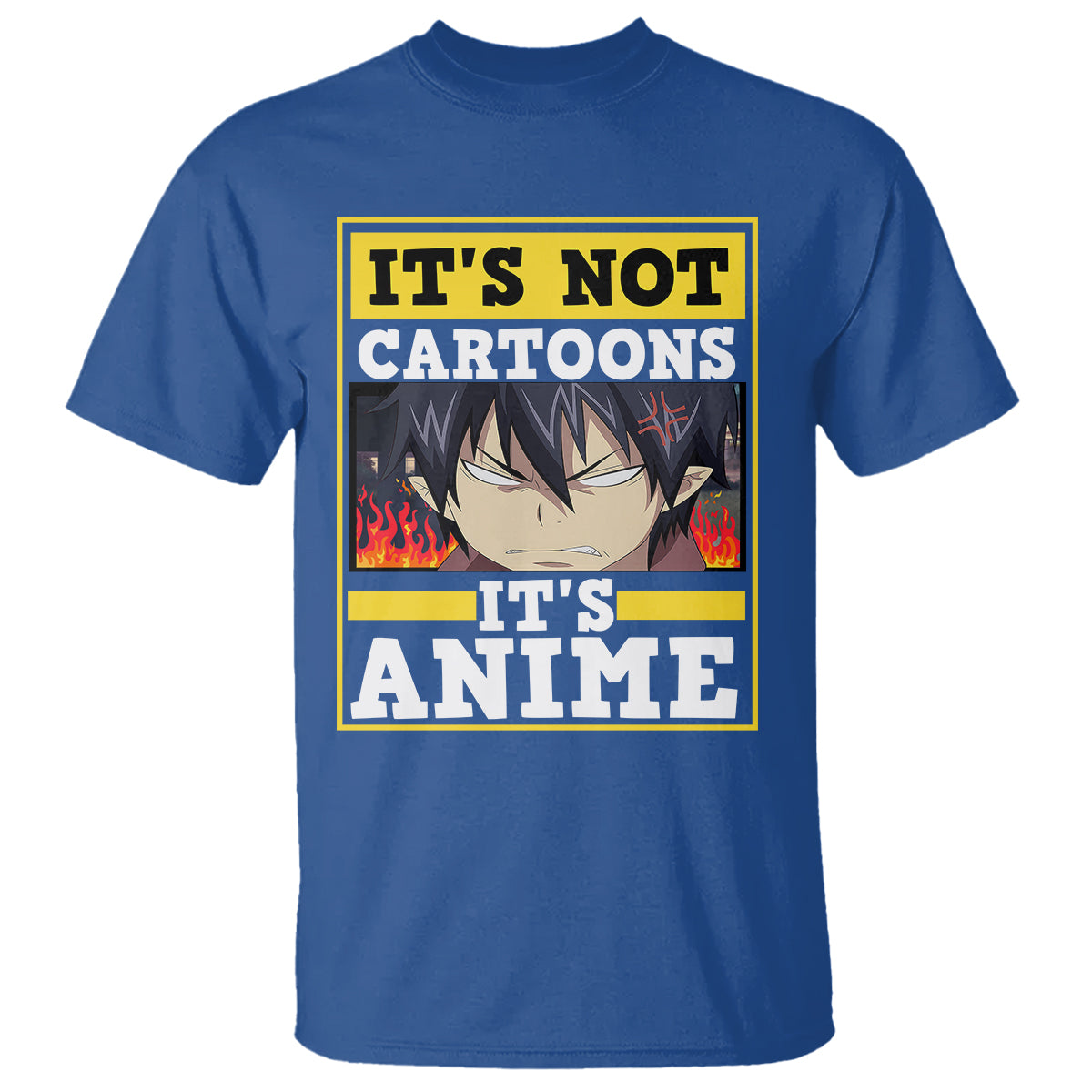 It's Not Cartoons It's Anime T Shirt Angry Eyes Japanese Manga - Wonder Print Shop