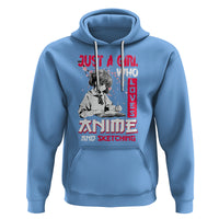 Just A Girl Who Loves Anime And Sketching Hoodie Japan Sakura Cherry  Blossoms - Wonder Print Shop