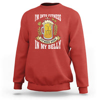 Funny Drinking Sweatshirt I'm Into Fitness Fit'ness Beer in My Belly - Wonder Print Shop