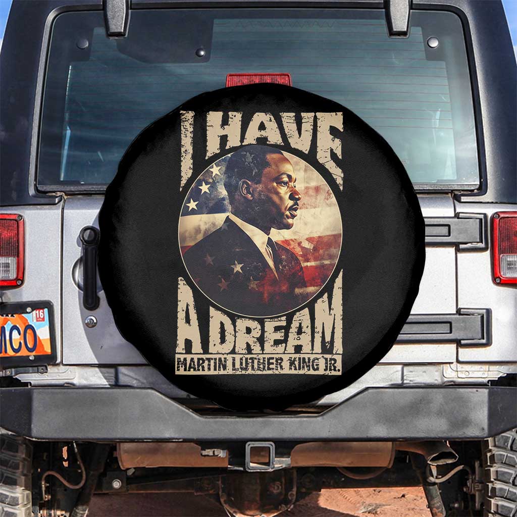 Martin Luther King Jr Spare Tire Cover I Have A Dream American Flag MLK Day Black History