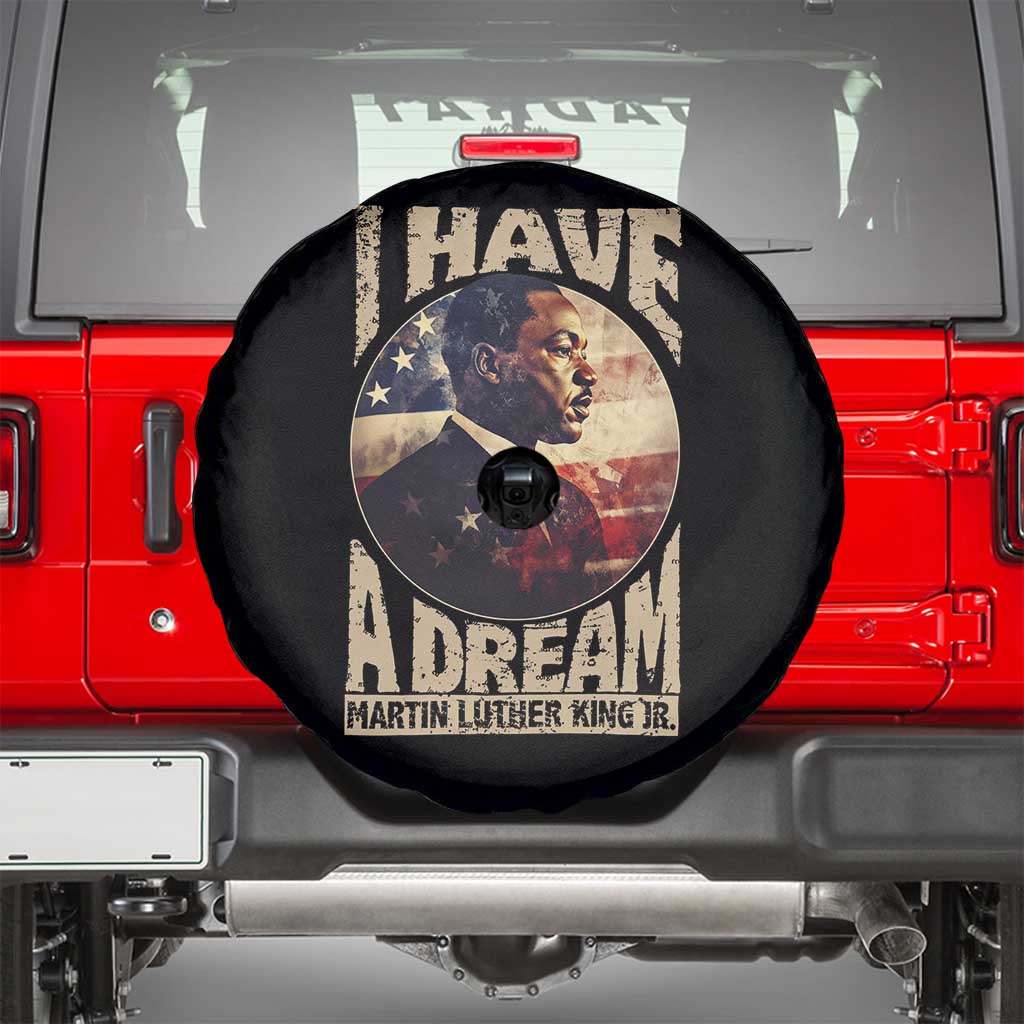 Martin Luther King Jr Spare Tire Cover I Have A Dream American Flag MLK Day Black History