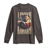 Martin Luther King Jr Long Sleeve Shirt I Have A Dream American Flag MLK Day Black History