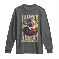 Martin Luther King Jr Long Sleeve Shirt I Have A Dream American Flag MLK Day Black History