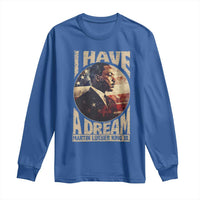 Martin Luther King Jr Long Sleeve Shirt I Have A Dream American Flag MLK Day Black History