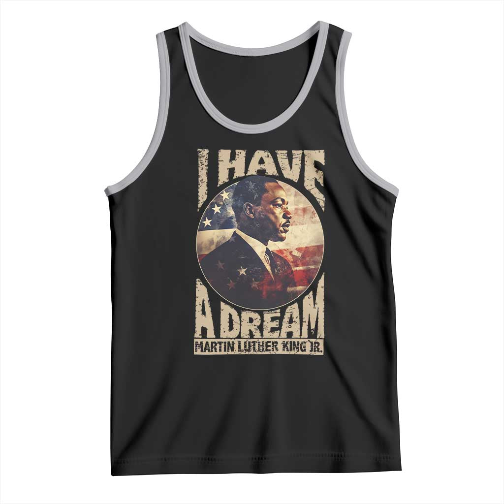 Martin Luther King Jr Tank Top I Have A Dream American Flag MLK Day Black History