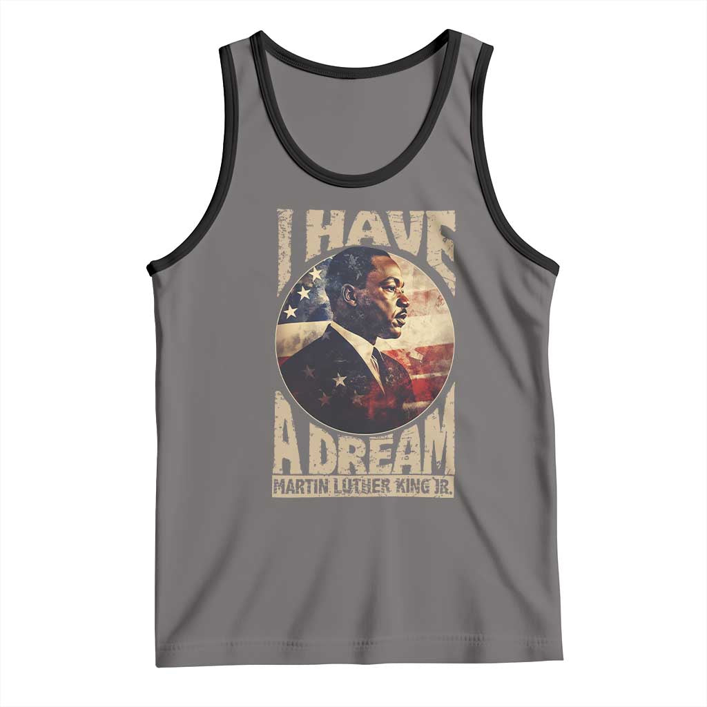 Martin Luther King Jr Tank Top I Have A Dream American Flag MLK Day Black History