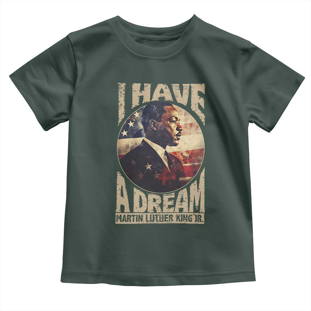 Martin Luther King Jr Toddler T Shirt I Have A Dream American Flag MLK Day Black History