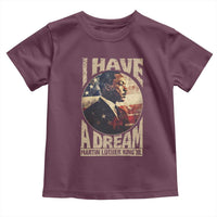 Martin Luther King Jr Toddler T Shirt I Have A Dream American Flag MLK Day Black History