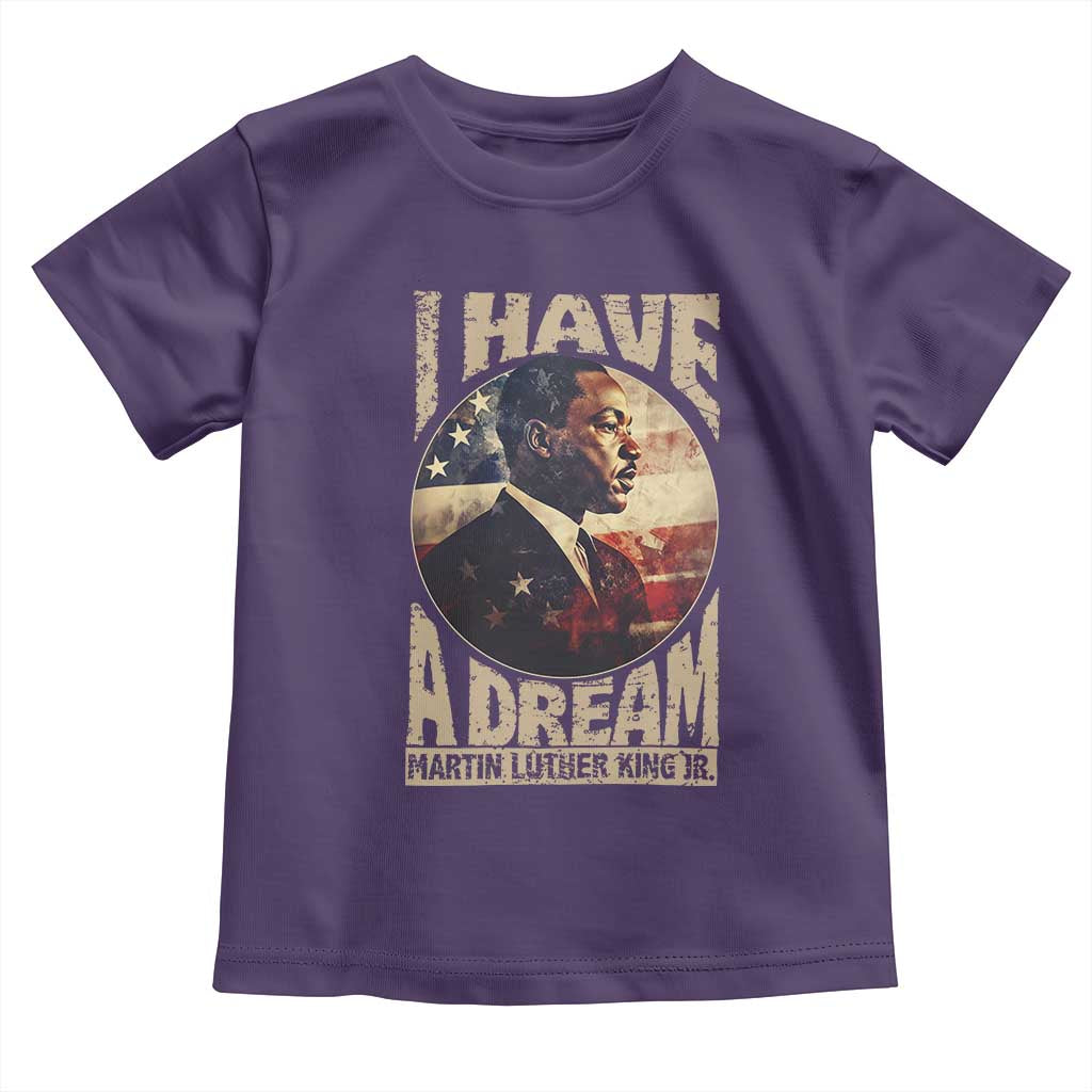 Martin Luther King Jr Toddler T Shirt I Have A Dream American Flag MLK Day Black History