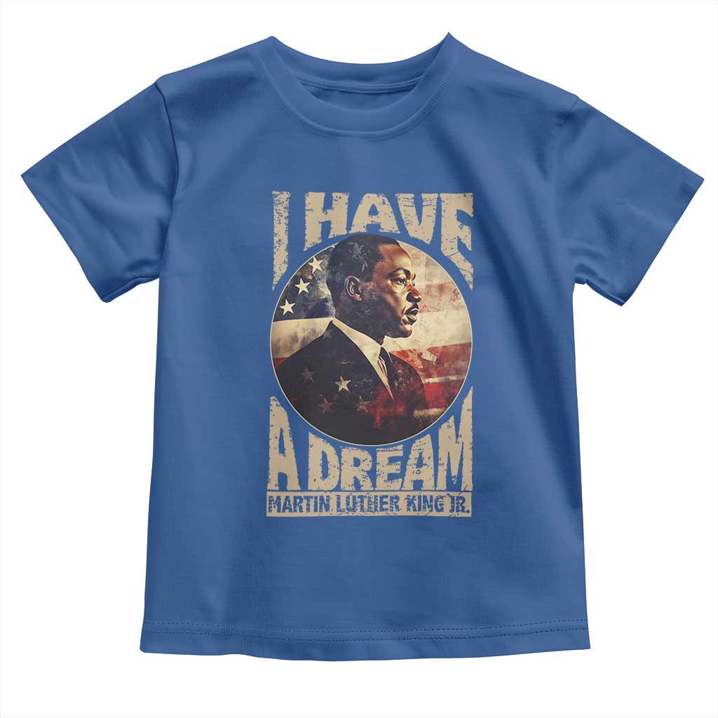 Martin Luther King Jr Toddler T Shirt I Have A Dream American Flag MLK Day Black History
