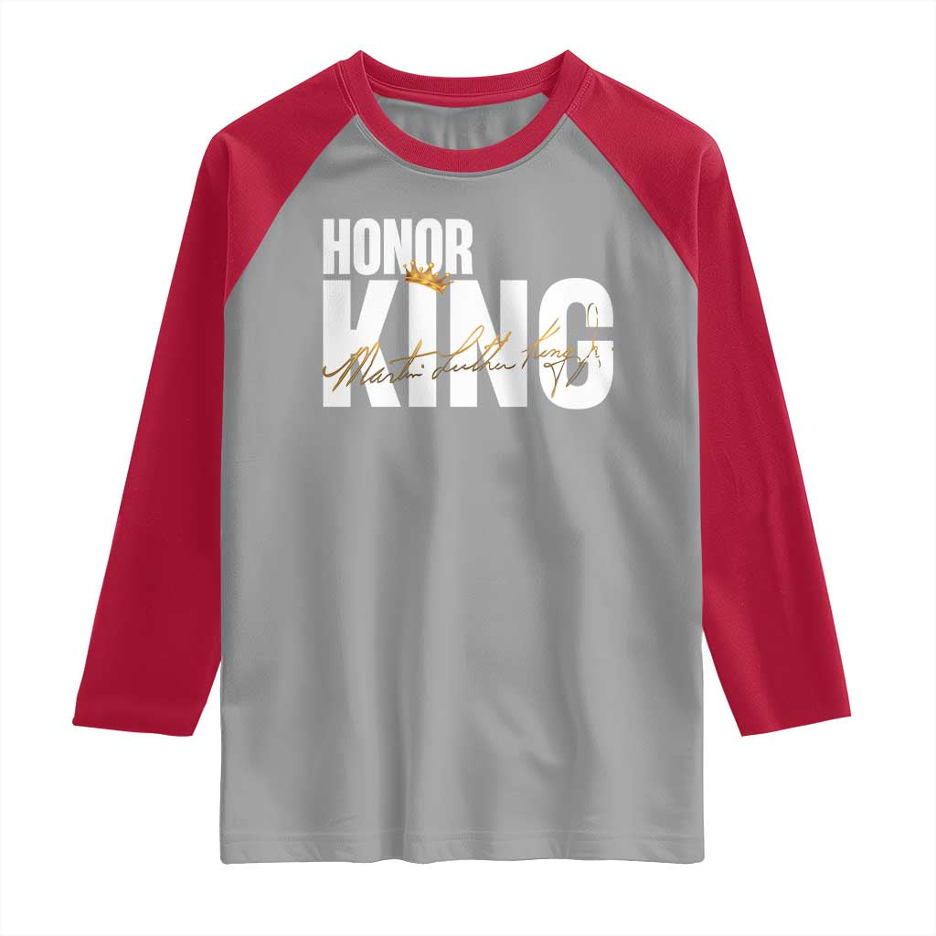 Martin Luther King Jr Day Raglan Shirt Honoring The King MLK