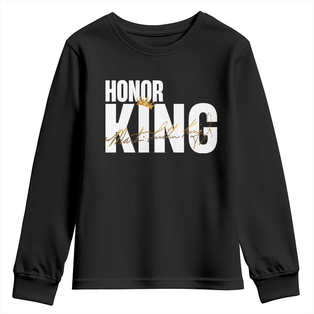 Martin Luther King Jr Day Youth Sweatshirt Honoring The King MLK