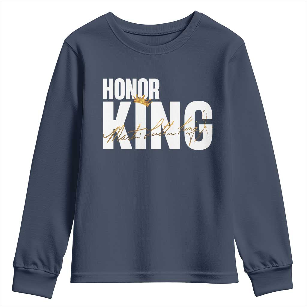 Martin Luther King Jr Day Youth Sweatshirt Honoring The King MLK