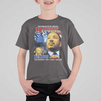 Martin Luther King Jr T Shirt For Kid His Dream Is My Dream American Flag MLK Day Black HIstory