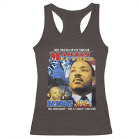 Martin Luther King Jr Racerback Tank Top His Dream Is My Dream American Flag MLK Day Black HIstory