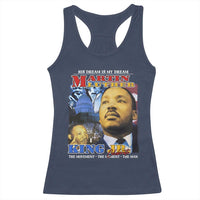 Martin Luther King Jr Racerback Tank Top His Dream Is My Dream American Flag MLK Day Black HIstory
