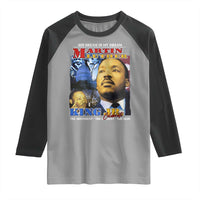 Martin Luther King Jr Raglan Shirt His Dream Is My Dream American Flag MLK Day Black HIstory
