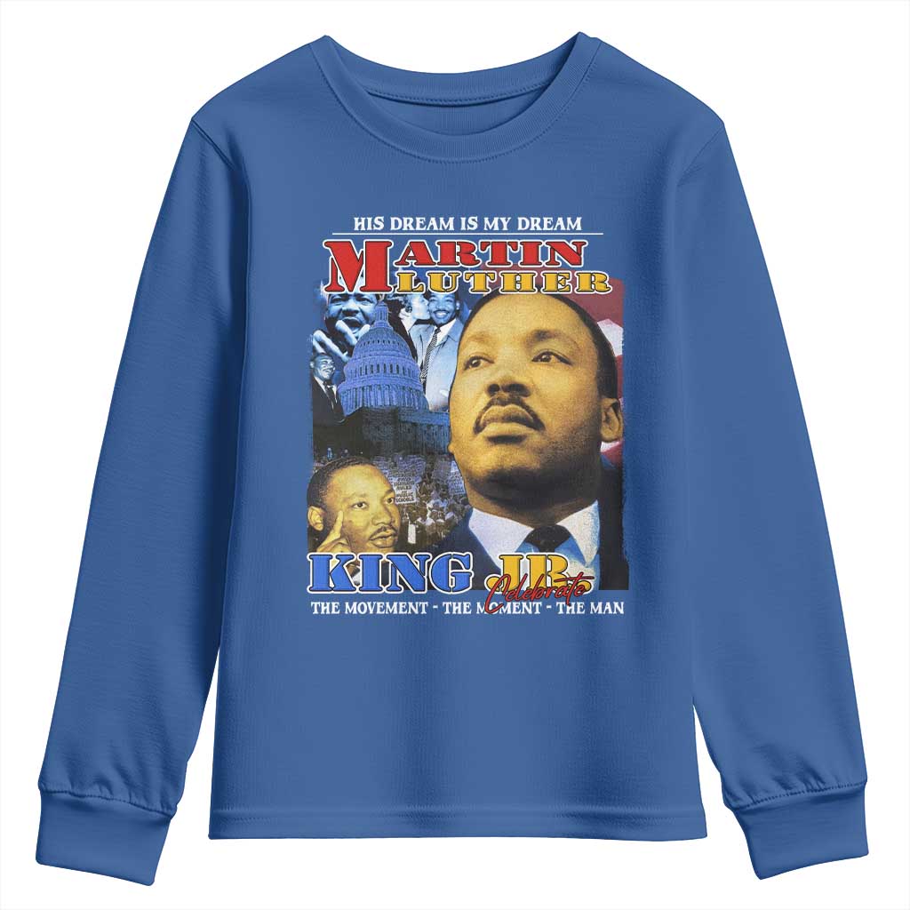 Martin Luther King Jr Youth Sweatshirt His Dream Is My Dream American Flag MLK Day Black HIstory