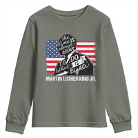 Martin Luther King Jr Youth Sweatshirt The Time Is Always Right To Do What Is Right