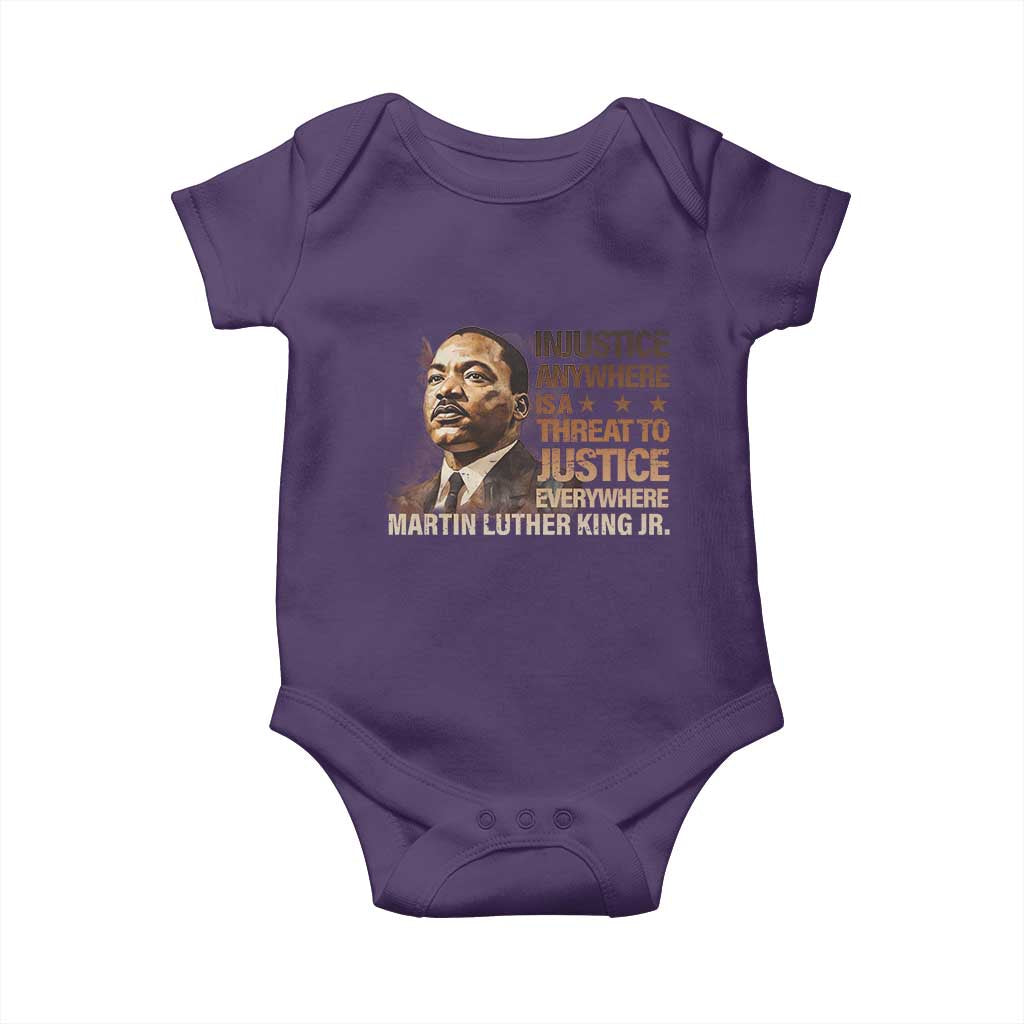 Martin Luther King Jr Baby Onesie Injustice Anywhere Is A Threat To Justice Everywhere