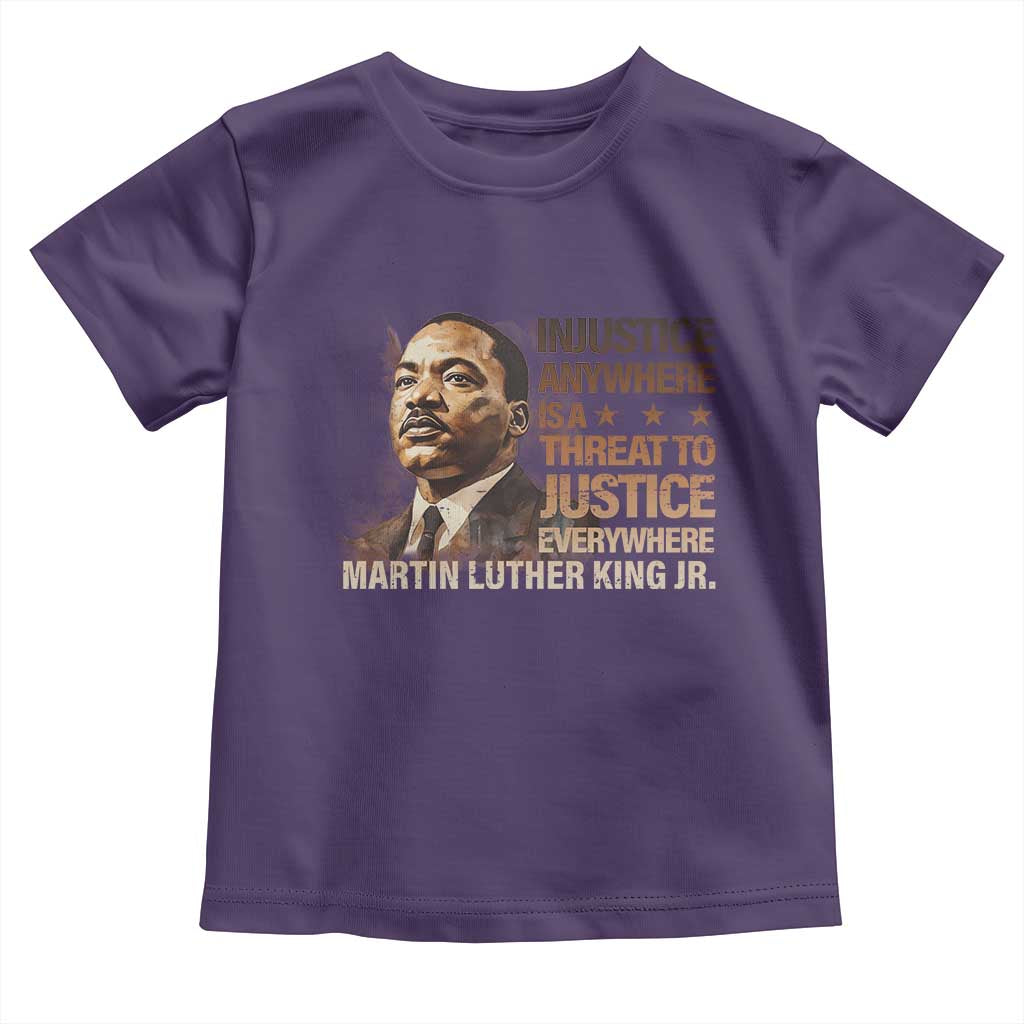 Martin Luther King Jr Toddler T Shirt Injustice Anywhere Is A Threat To Justice Everywhere