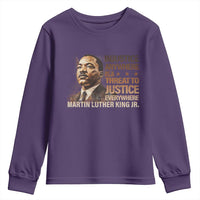 Martin Luther King Jr Youth Sweatshirt Injustice Anywhere Is A Threat To Justice Everywhere