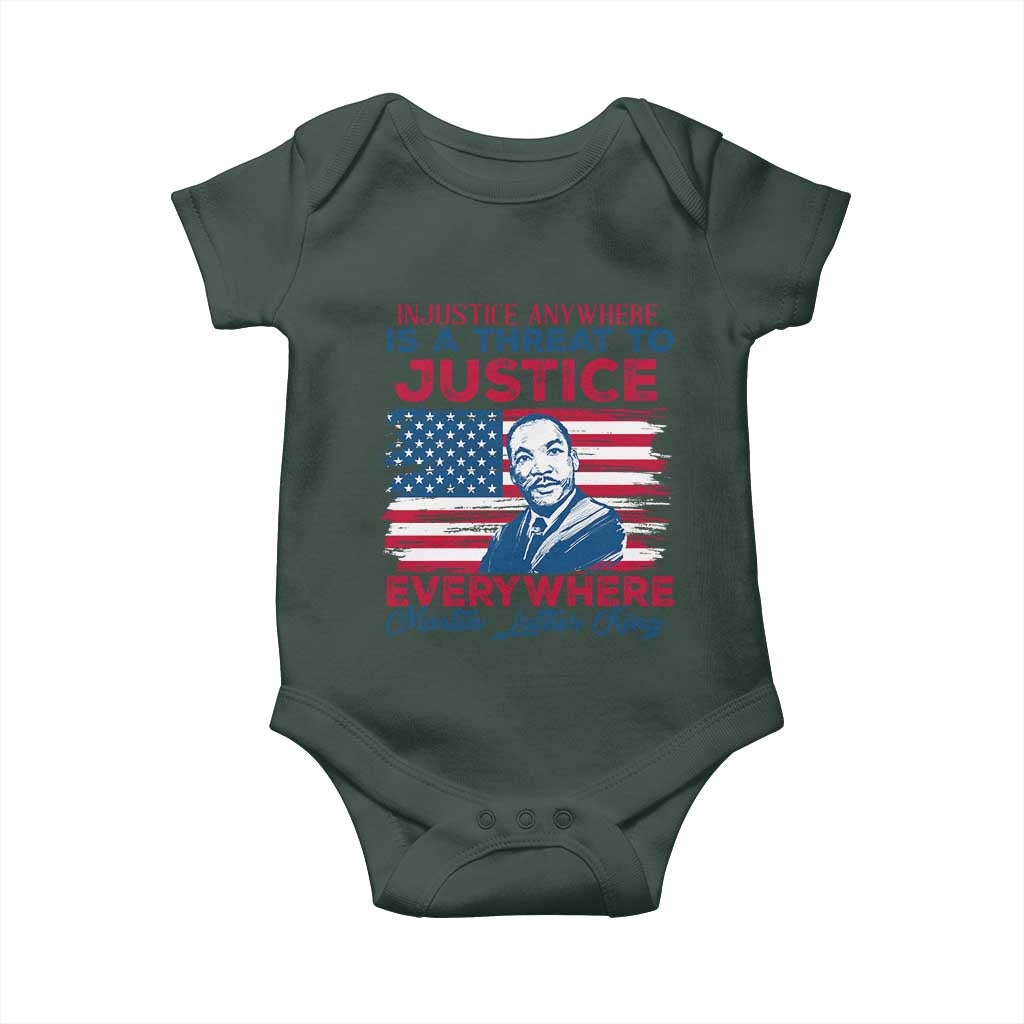 Martin Luther King Jr Day Baby Onesie Injustice Anywhere Is A Threat To Justice Everywhere
