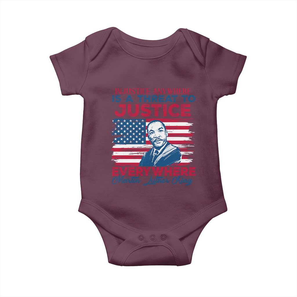 Martin Luther King Jr Day Baby Onesie Injustice Anywhere Is A Threat To Justice Everywhere