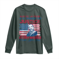 Martin Luther King Jr Day Long Sleeve Shirt Injustice Anywhere Is A Threat To Justice Everywhere