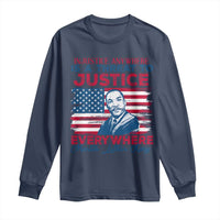 Martin Luther King Jr Day Long Sleeve Shirt Injustice Anywhere Is A Threat To Justice Everywhere