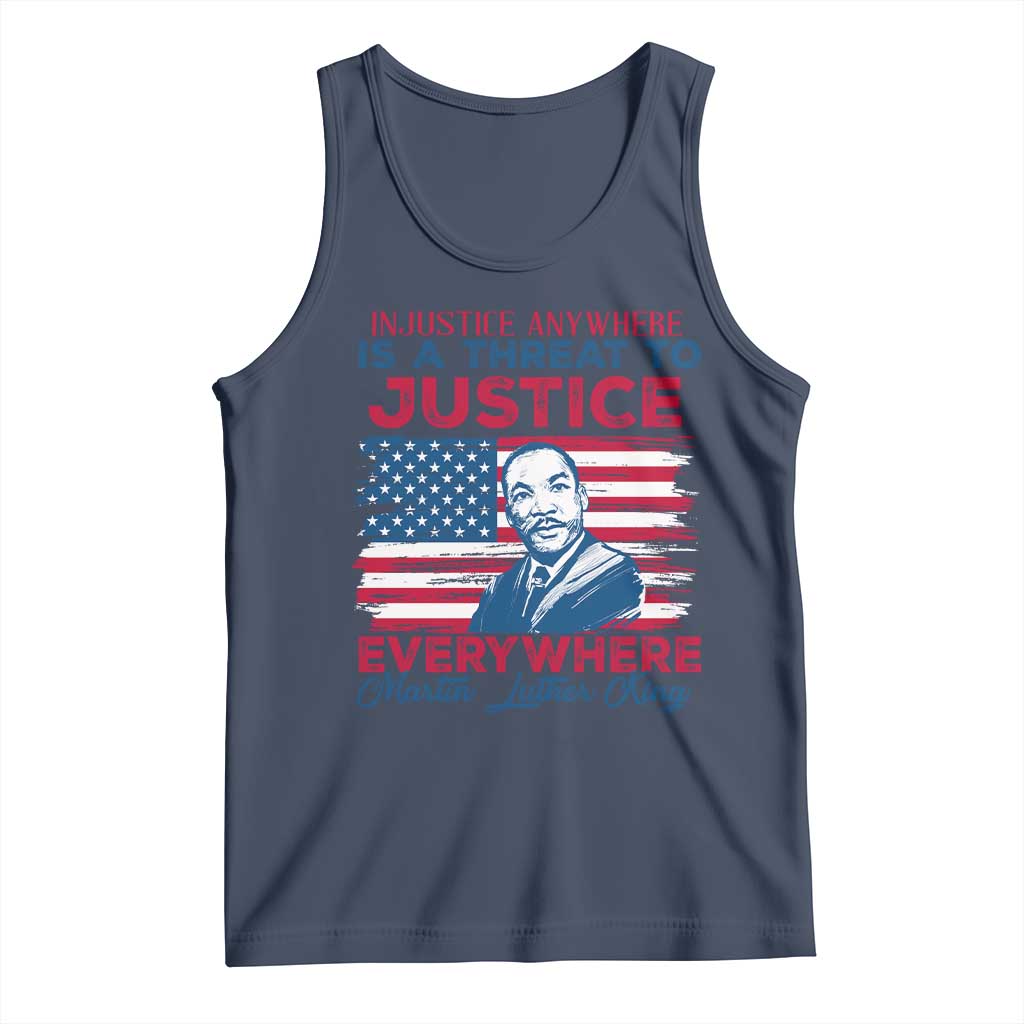 Martin Luther King Jr Day Tank Top Injustice Anywhere Is A Threat To Justice Everywhere TS09
