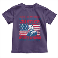 Martin Luther King Jr Day Toddler T Shirt Injustice Anywhere Is A Threat To Justice Everywhere