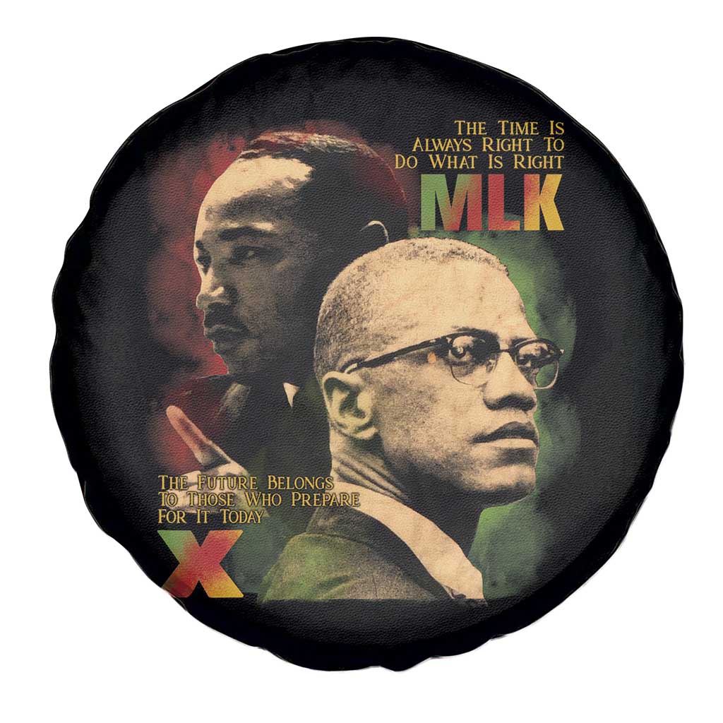 Martin Luther King Jr Malcolm X Spare Tire Cover The Time Is Always Right Prepare For Future Today