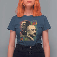 Martin Luther King Jr Malcolm X T Shirt For Women The Time Is Always Right Prepare For Future Today