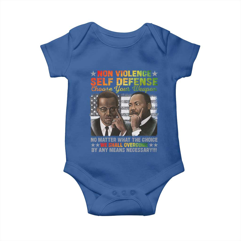 Martin Luther King Jr Malcolm X Baby Onesie Choose Your Weapon No Matter What The Choice