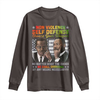 Martin Luther King Jr Malcolm X Long Sleeve Shirt Choose Your Weapon No Matter What The Choice