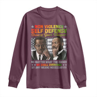 Martin Luther King Jr Malcolm X Long Sleeve Shirt Choose Your Weapon No Matter What The Choice