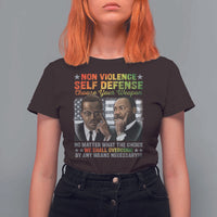 Martin Luther King Jr Malcolm X T Shirt For Women Choose Your Weapon No Matter What The Choice